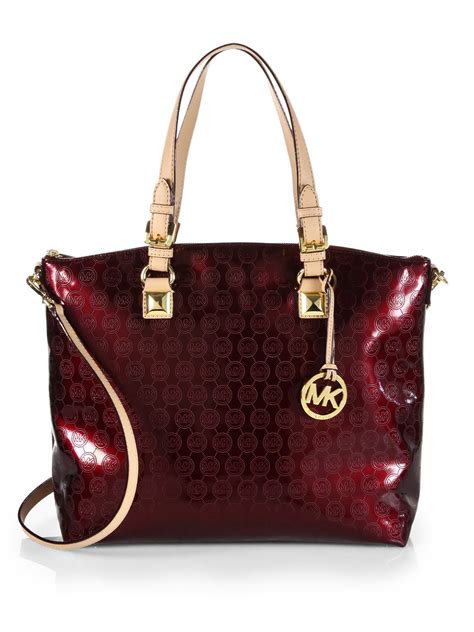 michael kors sac rouge bordeaux|michael kors purses red.